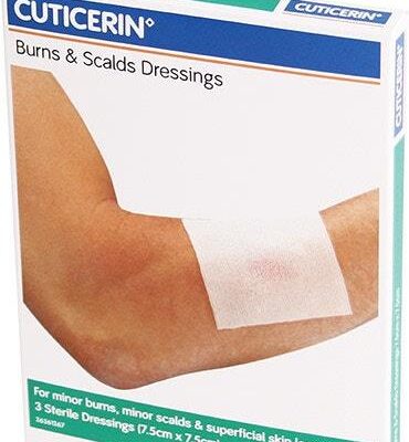 Cuticerin Burns and Scales Dressings 7.5cm x 7.5cm X 3