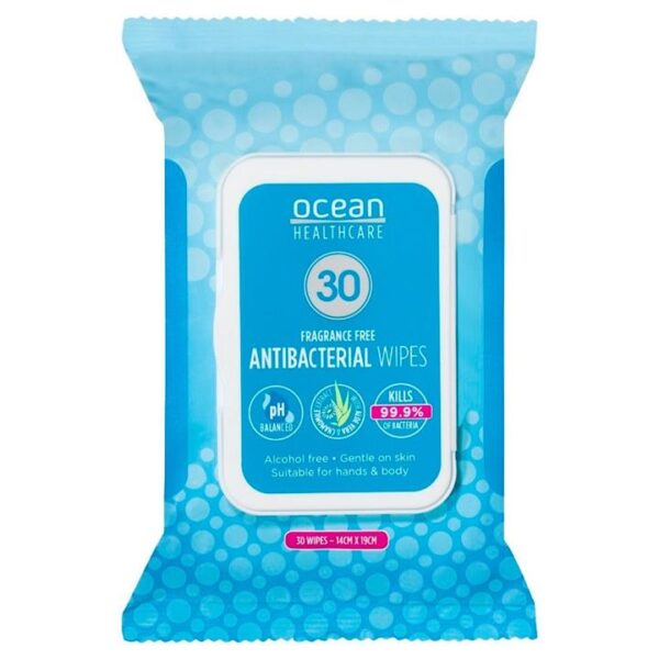 Ocean Healthcare Antibacterial Wipes X 30