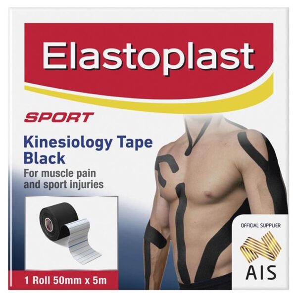 Elastoplast Sport Kinesiology Tape Black 50mm x 5m
