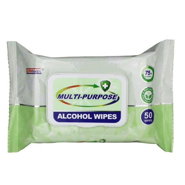 Germisept Multi-Purpose Alcohol Wipes X 50 (Limit - 24 per order)