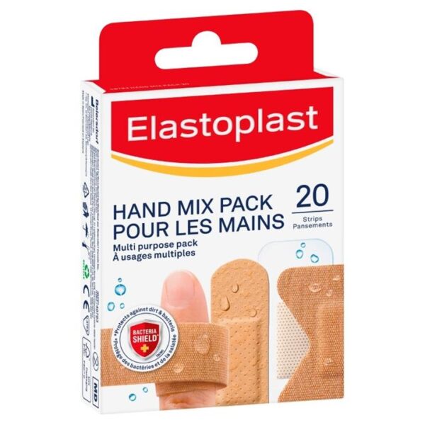 Elastoplast Hand Mix Pack - Assorted Strips X 20