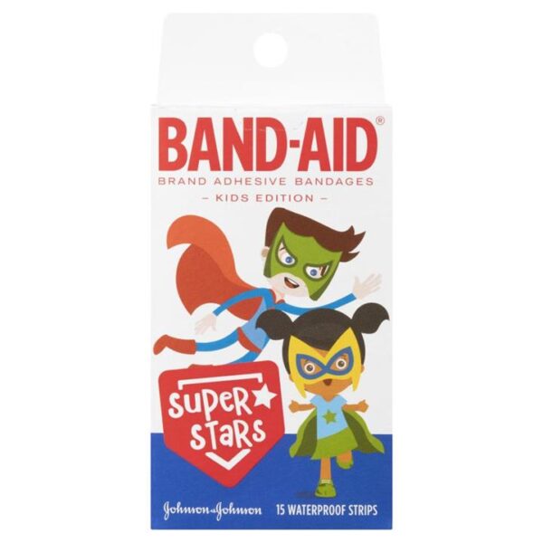 Band-Aid Super Stars Waterproof Strips X 15