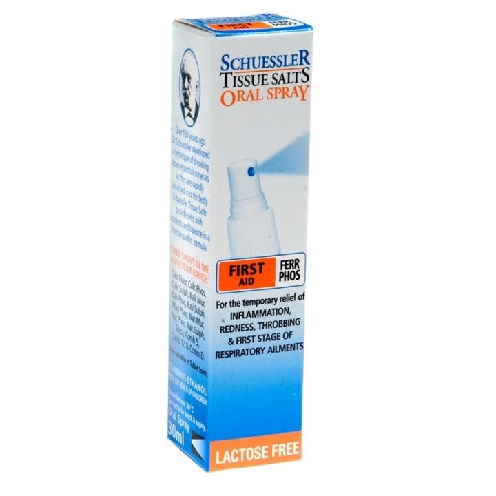Schuessler Tissue Salts Ferr Phos First Aid Oral Spray 30ml Med One