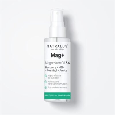 Natralus Mag+ Magnesium Oil Spray - 3.4 Recovery (MSM + Menthol + Arnica) 60ml